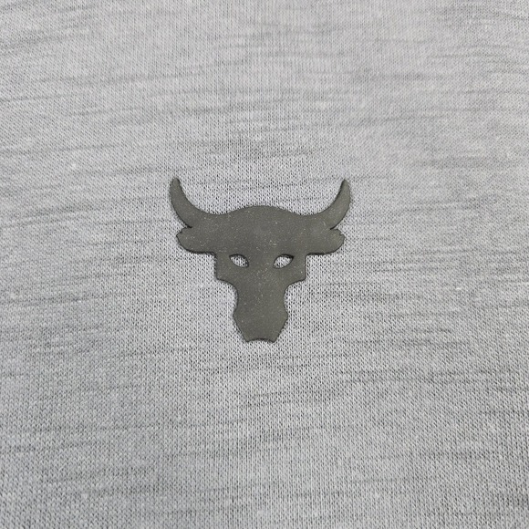 Under Armour Womens Project Rock Sweatshirt Charged Cotton Fleece Crew Gray XL - Picture 6 of 12